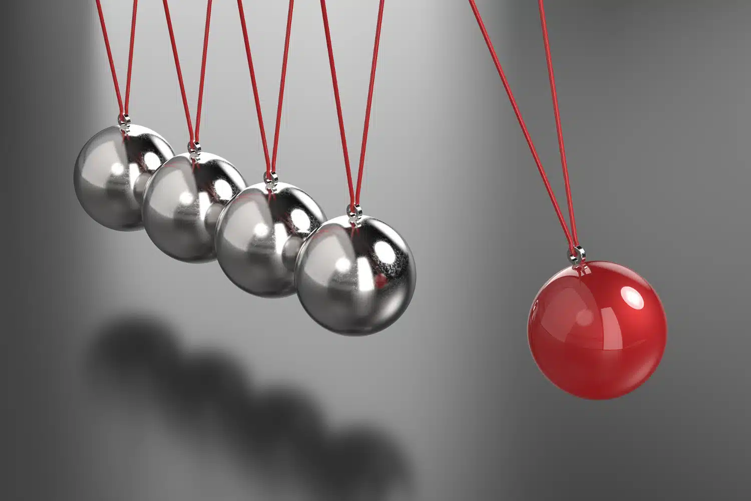 A red ball from a string—much like a simple model you might memorize for biology to visualize cell structures.