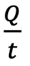 The image shows the variable q divided by the variable t, representing the mathematical fraction q/t, which can also be used to illustrate rates in Biological Evolution.